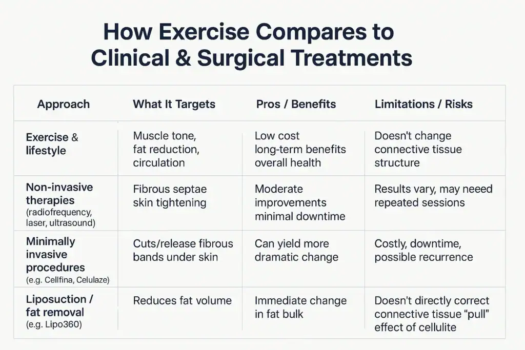 Sculpting Your Bum: Can Toning Exercises Really Reduce Cellulite? 2 How exercise compares to treatments from Lipo 360 Herne Bay
