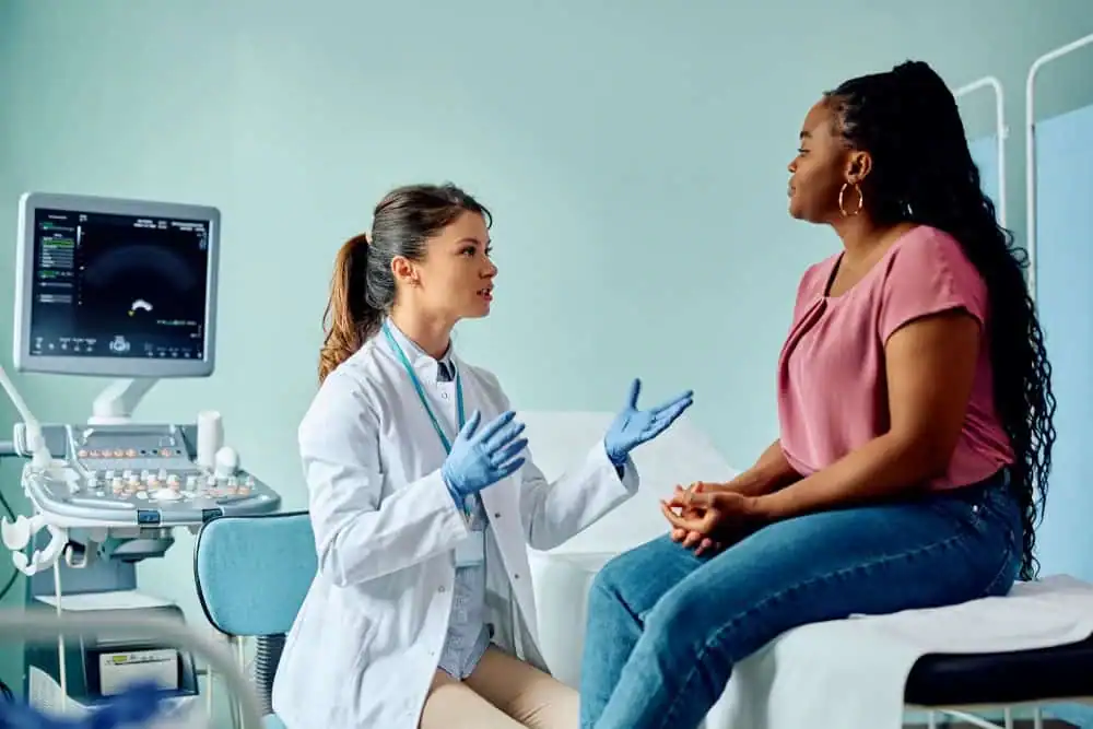 Woman have consultation about vaginal laxity Herne Bay