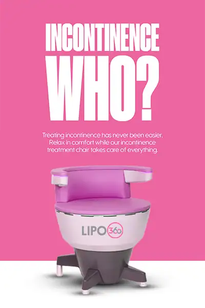 LIPO360 EMS Chair Can Help with Urinary Incontinence 2 Image of a urinary incontinence treatment seat Herne Bay